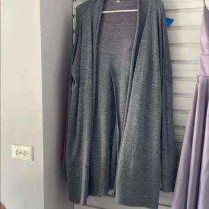 Lululemon Long grey sweater with open back